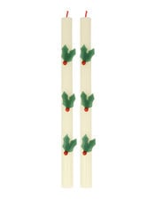 Meri Meri 2-Pack Holly Christmas Taper Candles, , large
