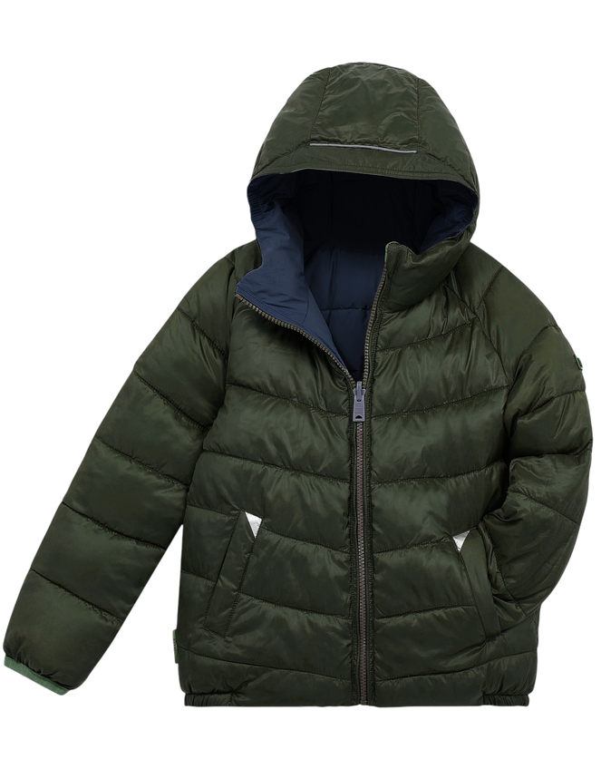 Töastie Reversible Water Repellent Puffer Jacket, Blue (NAVY), large