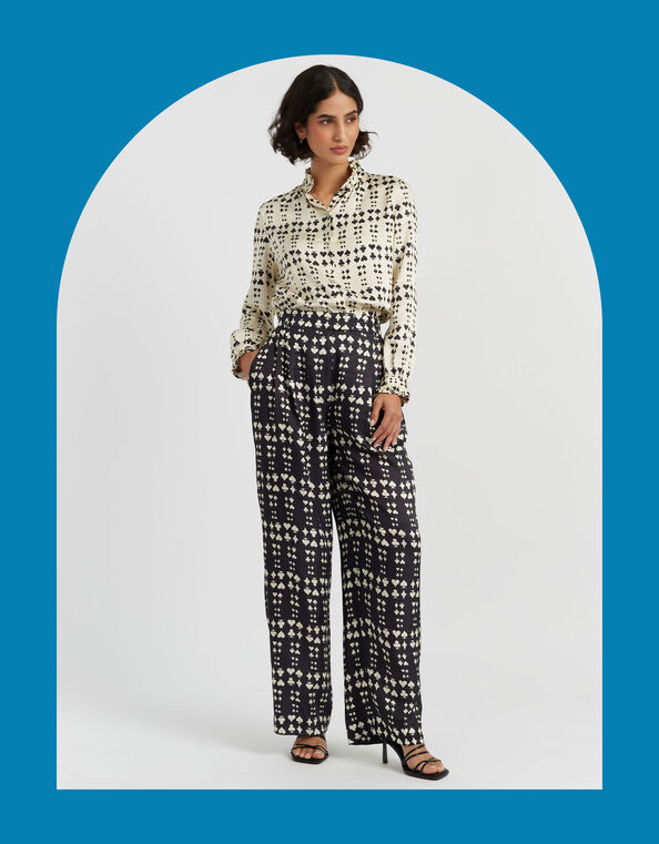 Chinti & Parker Queen of Hearts Suit Trousers, Black (BLACK), large