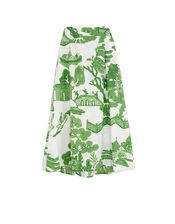 One Hundred Stars Giant Willow Print Maxi Skirt, Green (GREEN), large