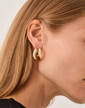 Sculptural Cut Out Hoop Earrings, , large