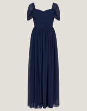 Evelyn Bardot Bridesmaid Dress, Blue (NAVY), large
