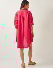 Esme Beach Shirt Dress, Orange (CORAL), large