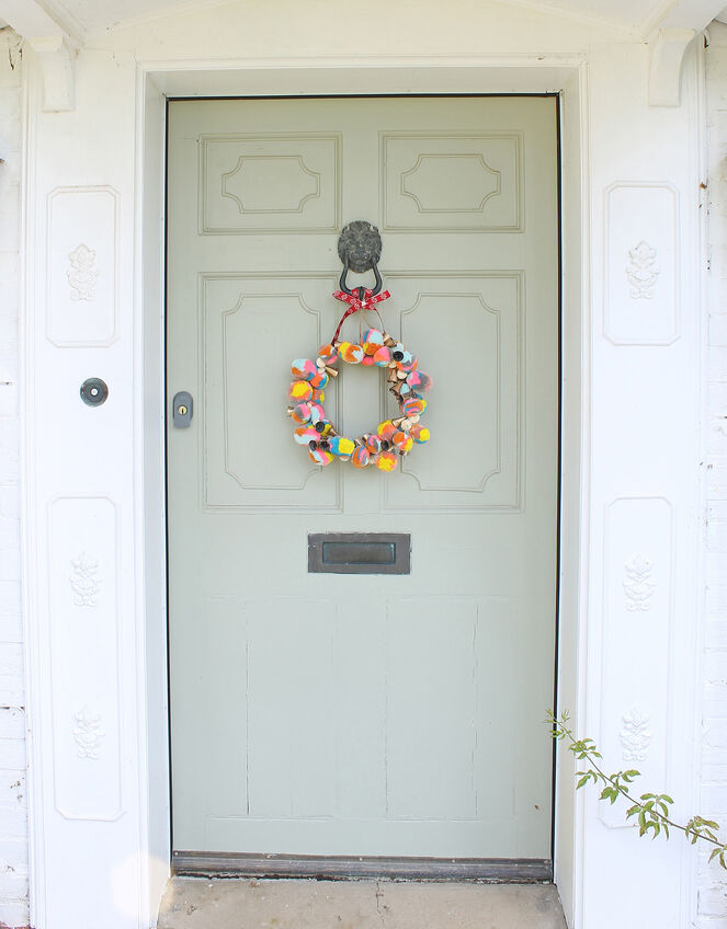 Fiona Walker Marble Pom-Pom Christmas Wreath, , large