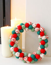 Fiona Walker Felt Pom Pom Christmas Wreath, , large