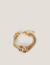 Mixed Metal Slinky Knot Bracelet, , large