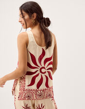 Sunnie Tie Cami Top, Ivory (IVORY), large