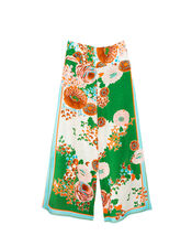 One Hundred Stars Kitsch Bouquet Wide Leg Trousers, Green (GREEN), large