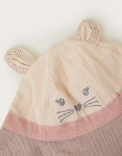 Baby Bunny Cotton Bucket Hat, Pink (PINK), large