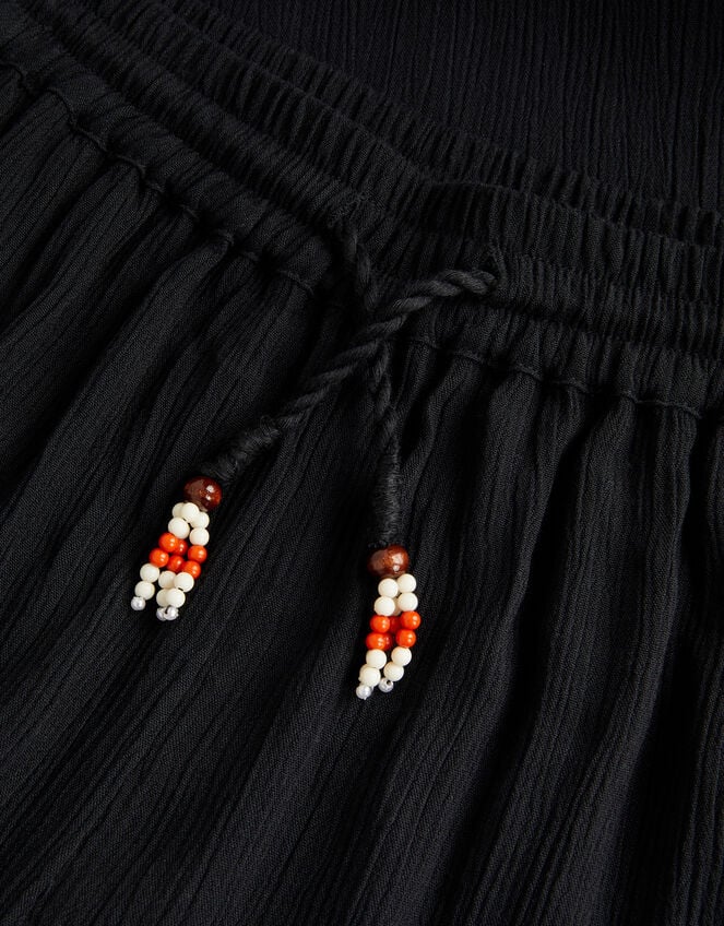 Wide Leg Crinkle Trousers, Black (BLACK), large