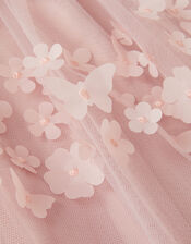 Baby Laura Appliqu&eacute; Flower Scuba Dress, Pink (DUSKY PINK), large