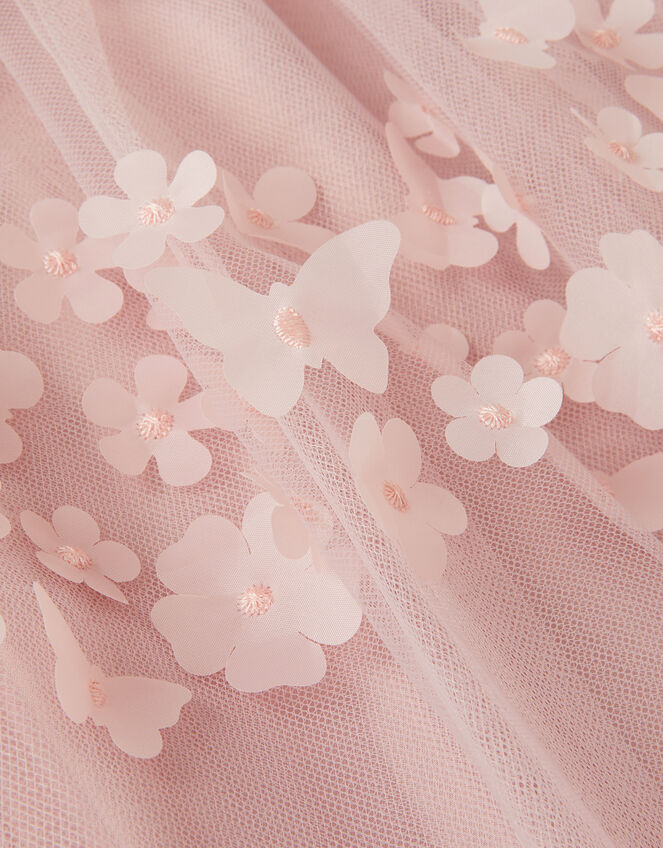 Baby Laura Appliqu&eacute; Flower Scuba Dress, Pink (DUSKY PINK), large