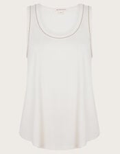 Jess Jersey Cami Top, Ivory (IVORY), large