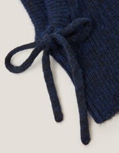 Darla Knitted Bonnet, Blue (NAVY), large