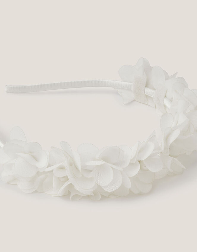Corsage Floral Pearl Headband, Ivory (IVORY), large