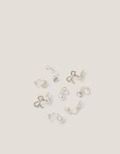 4-Pack Bow & Pearl Clip On Earrings, , large