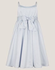 Orelia Strappy Sequin Satin Dress, Blue (BLUE), large