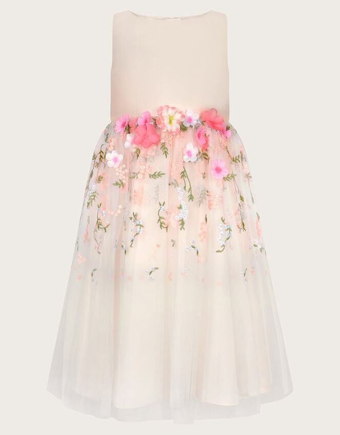 Maggie 3D Floral Dress, Ivory (IVORY), large