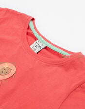 Frugi Mermaid Appliqué T-Shirt, Pink (PINK), large