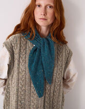 East Keya Wool Blend Cable Knit Waistcoat, Natural (NATURAL), large