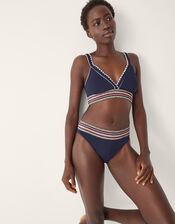 Ria Embroidered Bikini Top, Blue (NAVY), large