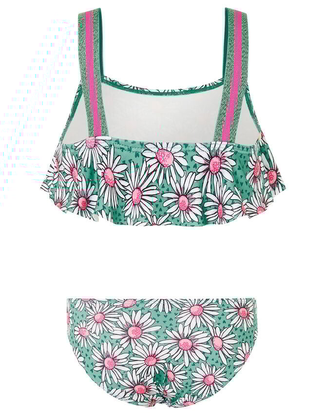 Daisy Print Bikini Set, Green (GREEN), large
