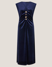 Vana Velvet Sleeveless Midi Dress, Blue (MIDNIGHT), large
