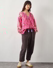 East Clementine Embroidered Floral Blouse, Pink (PINK), large