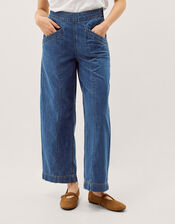 Harper Short Wide Leg Jeans, Blue (DENIM BLUE), large