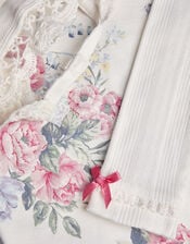 3-Piece Newborn Floral Pointelle Set, Ivory (IVORY), large