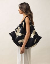 One Hundred Stars Stork Print Hobo Bag, , large