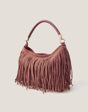 Fay Fringe Faux Suede Bag, , large
