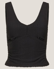 Alicia Rib Tankini Top, Black (BLACK), large