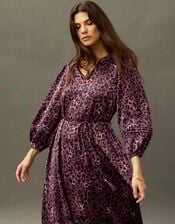 East Leopard Print Maxi Dress, Purple (PURPLE), large
