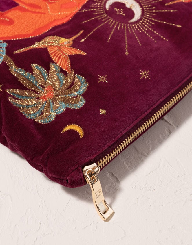 Elizabeth Scarlet Enchanted Elephant Velvet Pouch, , large