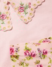 Baby Rosanna Floral Collar Sweatshirt and Leggings Set, Ivory (IVORY), large