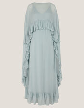 Jodie Ruffle Cape Chiffon Maxi Dress, Blue (PALE BLUE), large