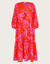 Arissa Palm Print Kaftan, Red (RED), large