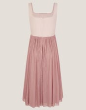 Naples Sleeveless Tulle Midi Dress, Pink (PALE PINK), large