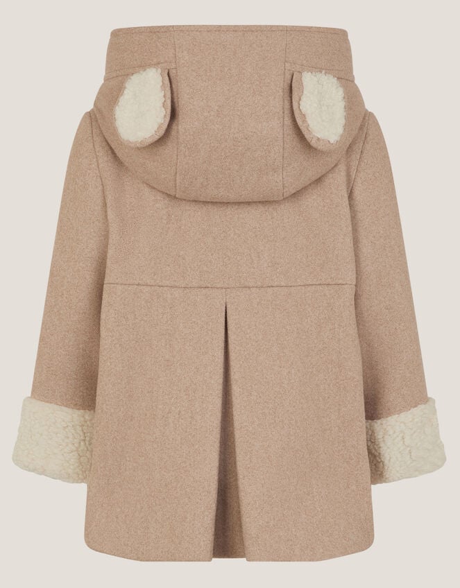 Baby Bunny Hooded Coat, Camel (OATMEAL), large