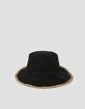 Cora Woven Bucket Hat, , large