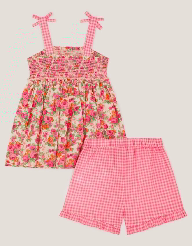 Baby Floral Print Top & Shorts Set, Pink (PINK), large