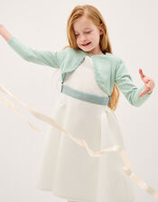 Maeve Bow Button Cardigan, Green (SAGE), large