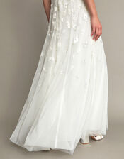 Amelie Embroidered Bridal Dress, Ivory (IVORY), large