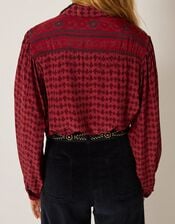 Maison Hotel Emilie Floral Shirt, Red (RED), large