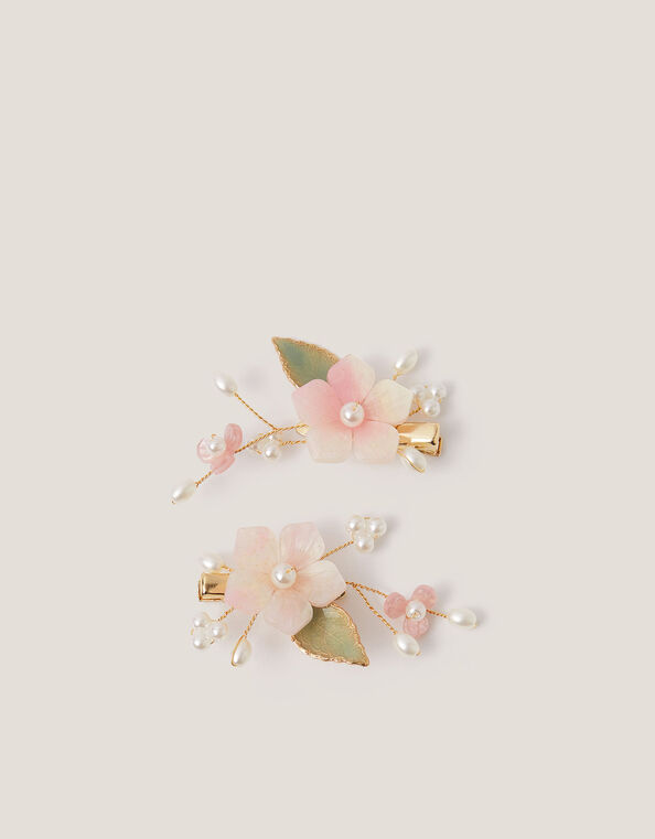 2-Pack Gardenia Pearl Hair Clips, , large