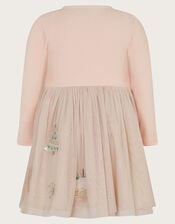Baby Wrap Sequin Christmas Disco Dress, Pink (PINK), large