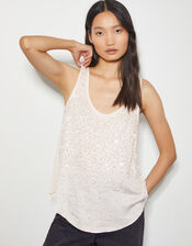 Ember Embellished Tank Top, Nude (NUDE), large