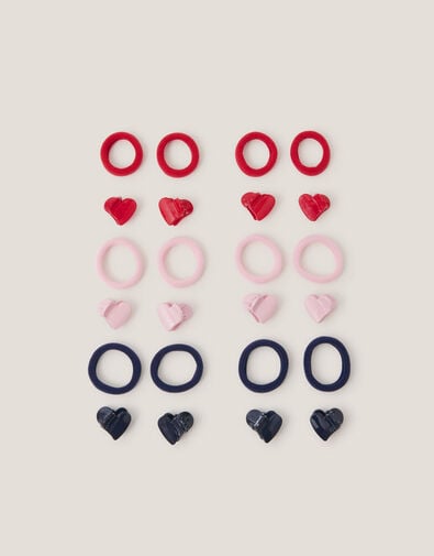 24-Pack Heart Claw Clips & Hair Bands, , large