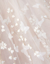 Baby Astrid Appliqu&eacute; Butterfly Swing Dress, White (WARM IVORY), large